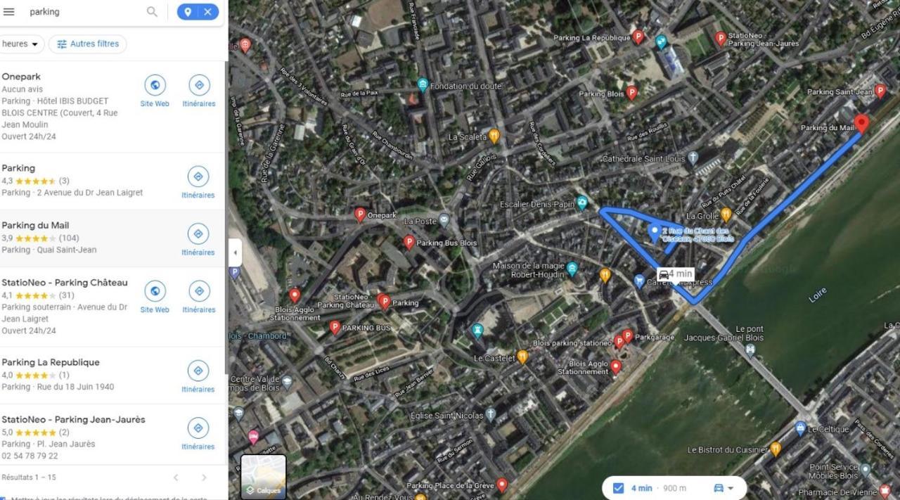 Appart Cosy Hypercentre Blois 5Mn Chateau Parking Voiture Velos Экстерьер фото